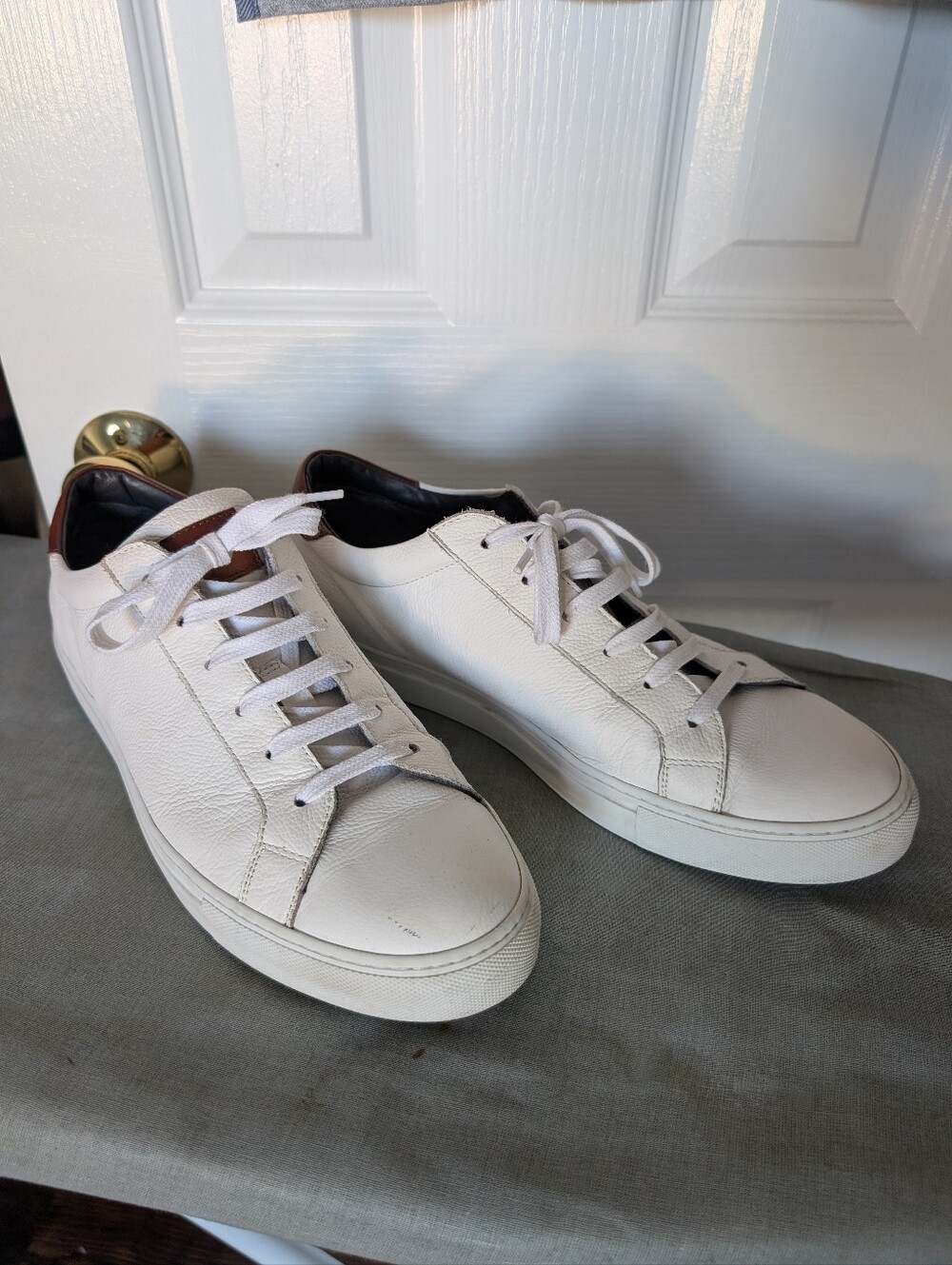 To Boot New York Knox White Leather Low-Top Sneakers